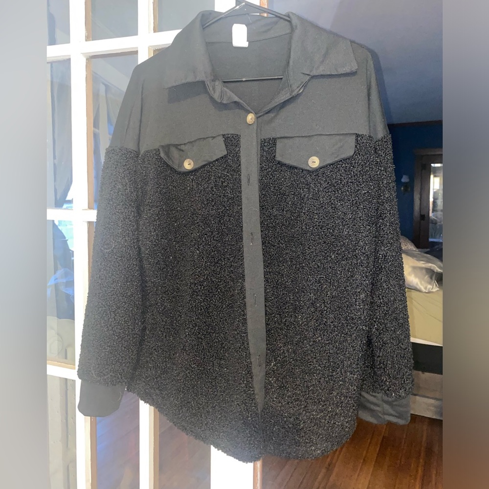 Black button up size small